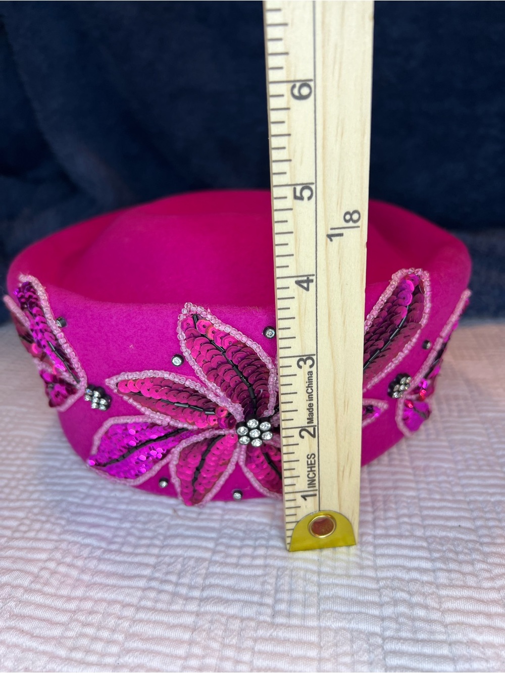 Mr. Hi’s Classic Hot Pink Wool Pillbox Hat Made in USA - Picture 11 of 11
